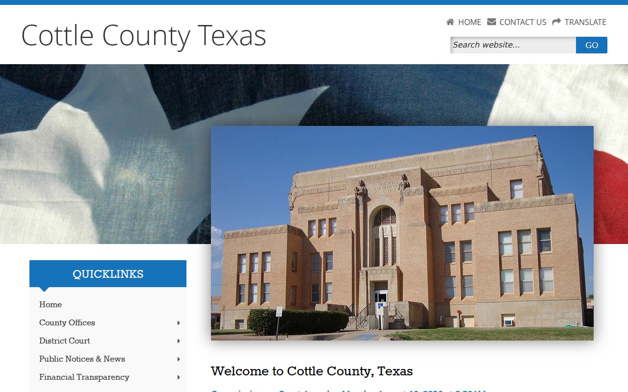 Cottle County criminal history county government homepage